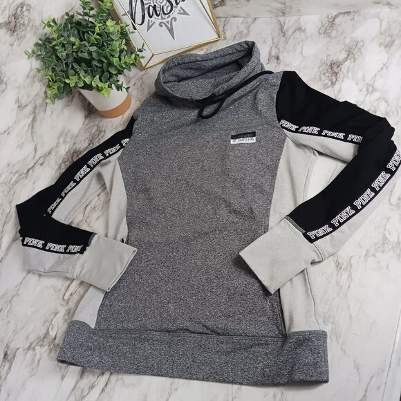 Victoria's Secret PINK Ultimate gray Activewear Cowlneck Pullover size S - Picture 1 of 7
